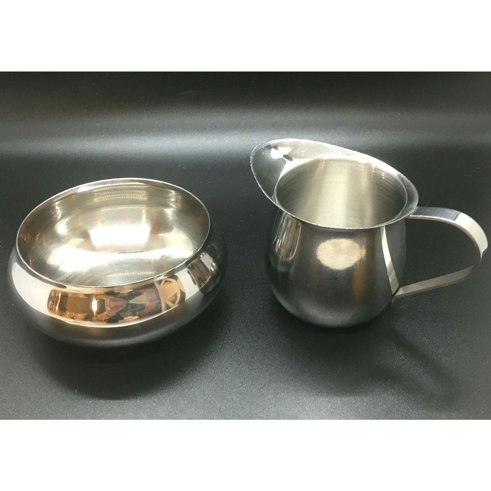 Vintage KAPCO Stainless Steel Creamer & Sugar Bowl